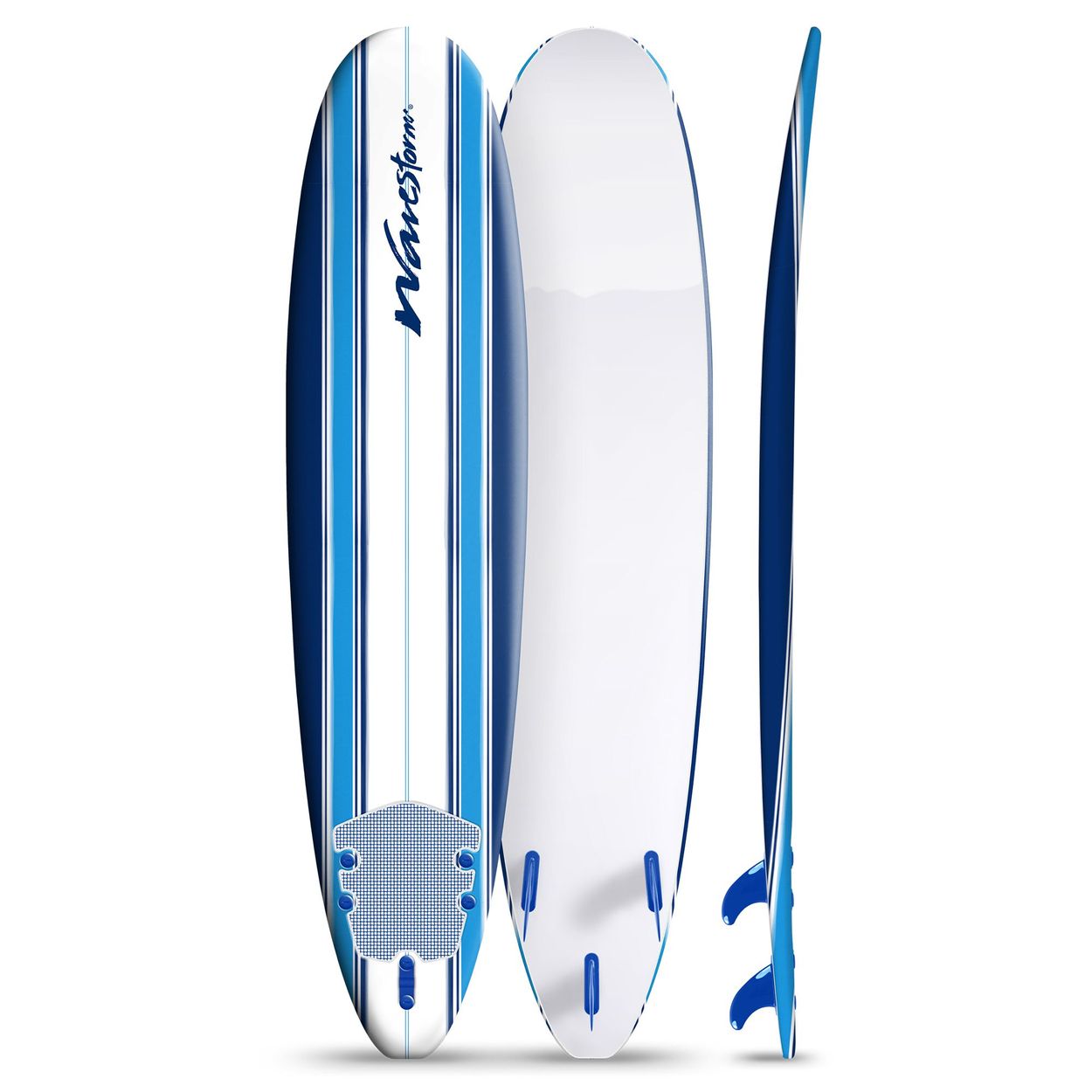Wavestorm 8 Classic Surfboard Blue Stripes