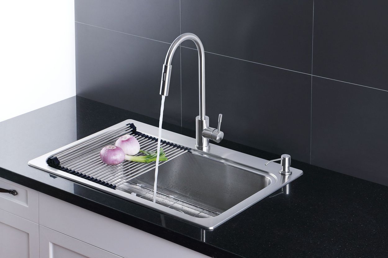small kitchen sink with faucet combo