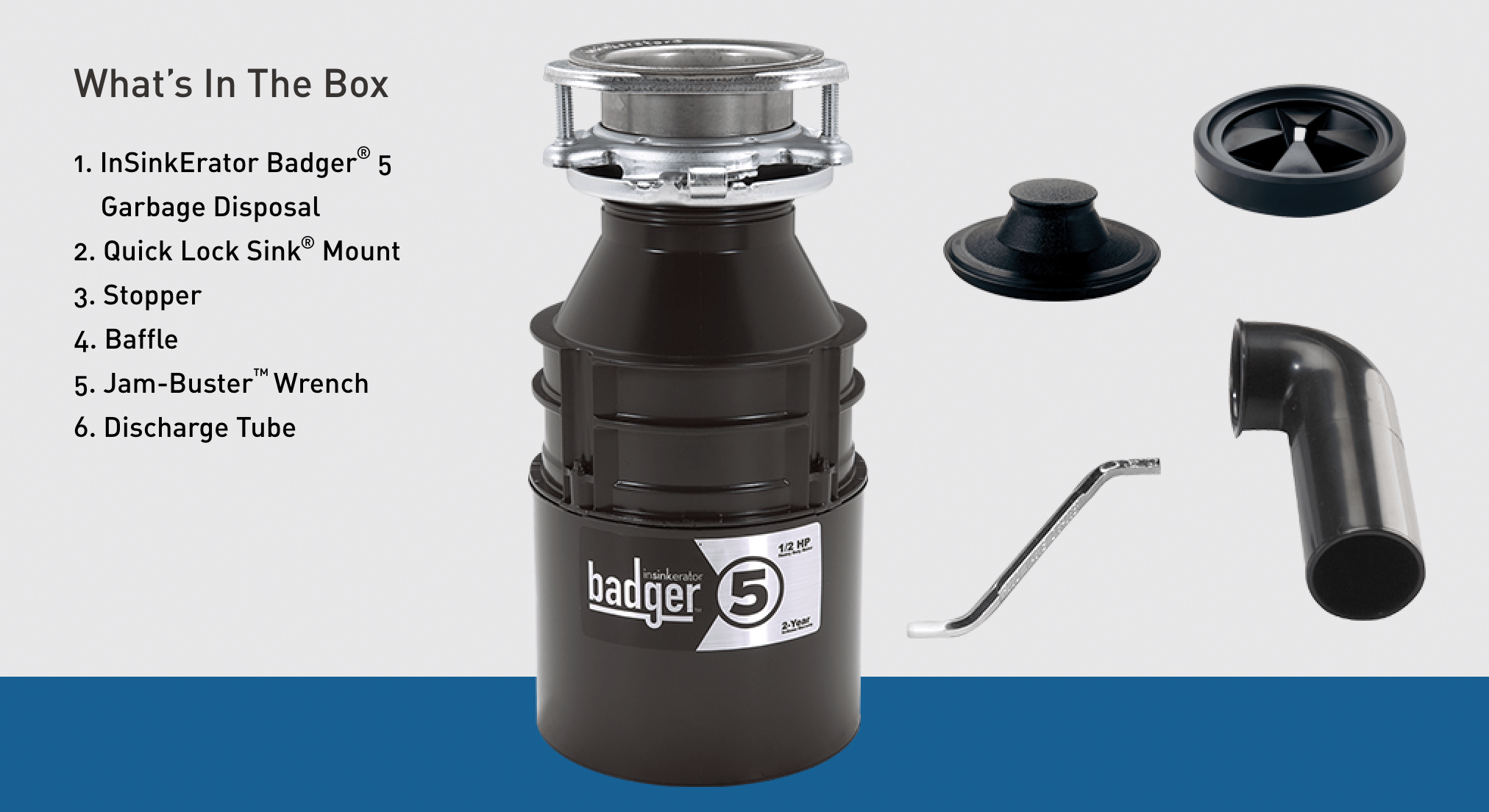Insinkerator Badger 5 1 2 Hp Continuous Feed Garbage Disposal At Insinkerator Badger 5 1 2 Hp Continuous Feed Garbage Disposal