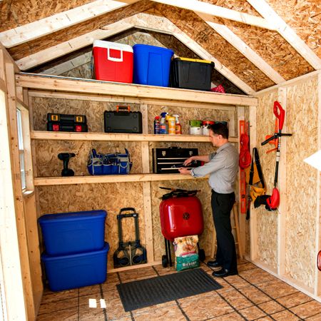 Berkdale 14' x 8' Wood Shed, 918 Cubic Feet of Storage 