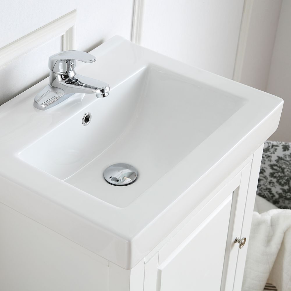 Ove Decors Balvin 20 5 In White Single Sink Bathroom Vanity With