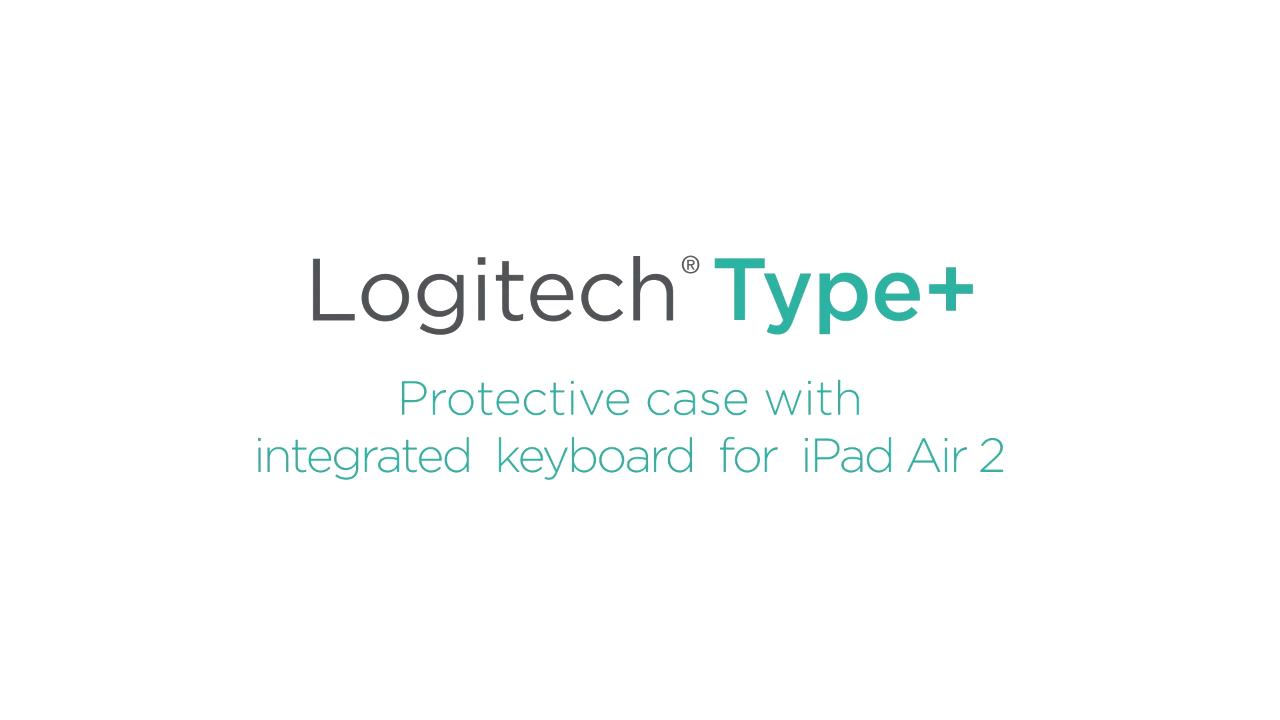thumbnail video image 2 of Logitech, LOG920006912, iPad Air 2 Protective Case with Keyboard, 1, Black, 2 of 7