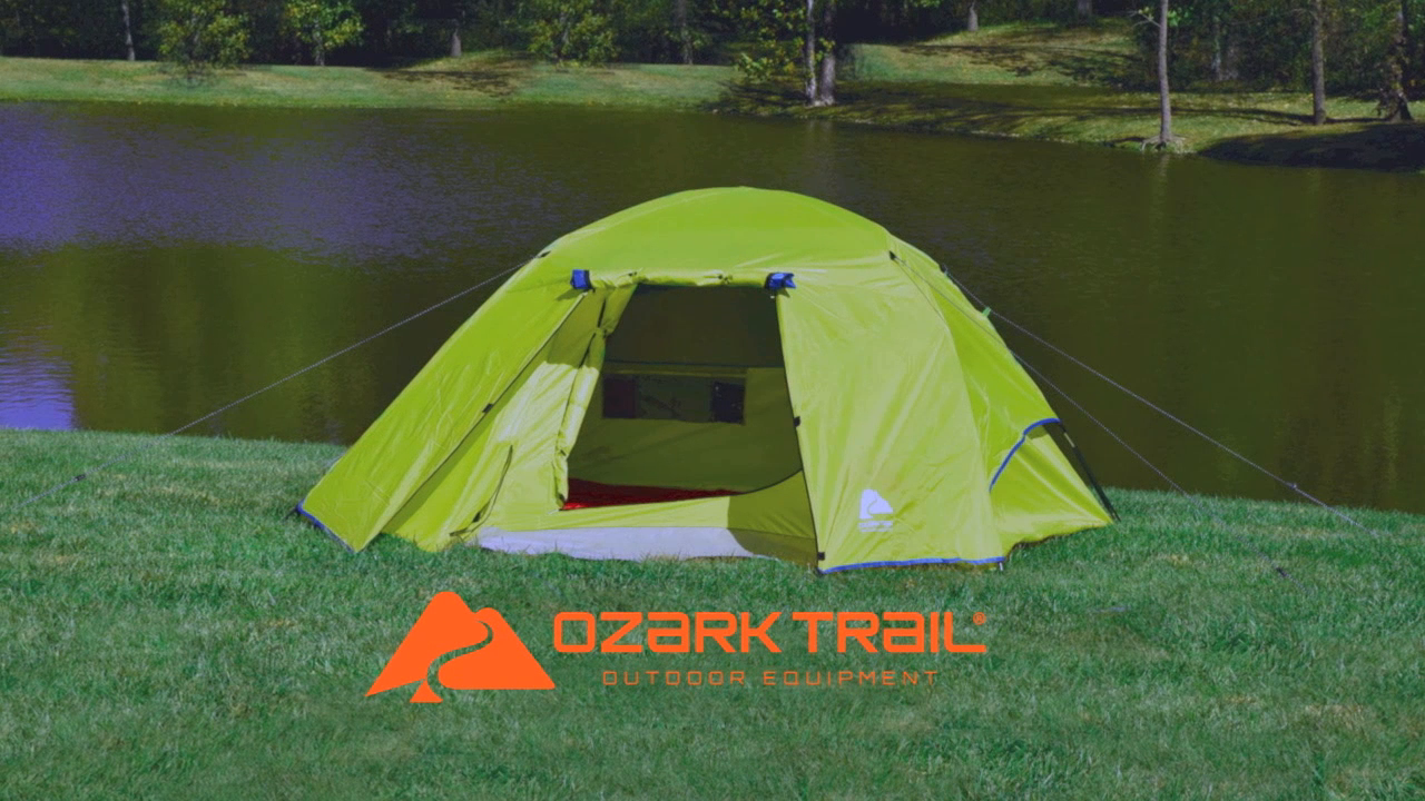 thumbnail video image 2 of Ozark Trail 8’ x 8.5’ x 48” 4-Person Four Season Dome Tent, 2 of 13