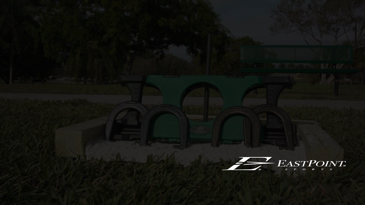 thumbnail video image 2 of EastPoint Sports Official Weight Horseshoe Game - Cast Iron - 7 piece set, 2 of 9