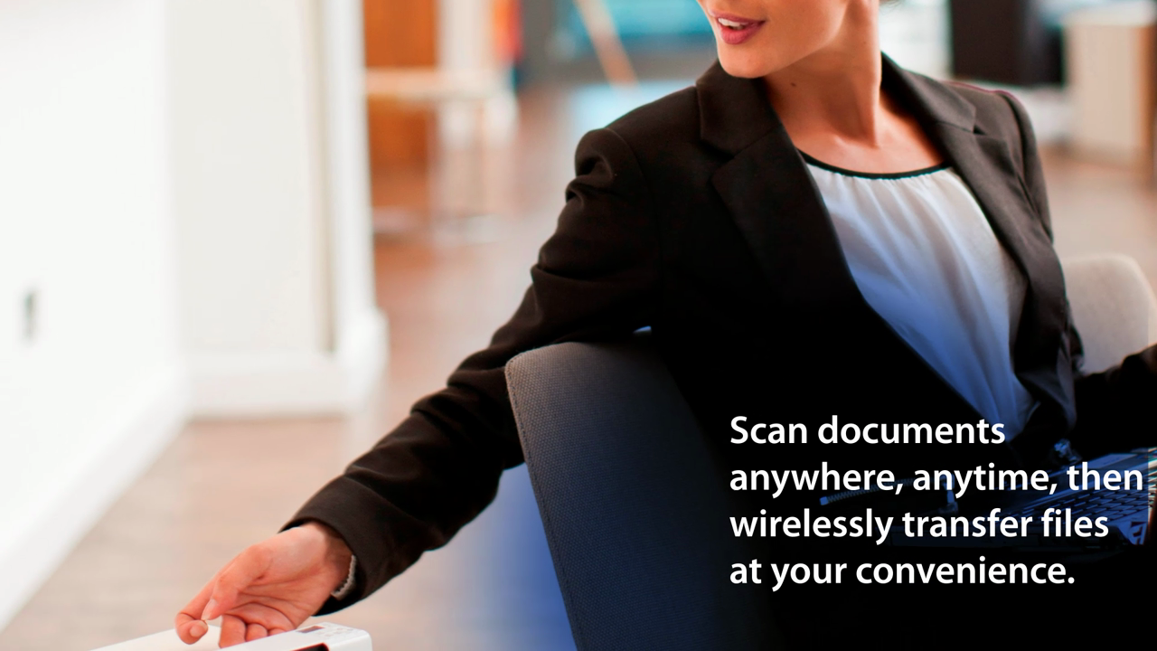 thumbnail video image 2 of Brother Wireless Mobile Color Page Scanner, DS-920W, Wi-Fi Transfer, Fast Scanning Speeds, Compact and Lightweight, 2 of 3