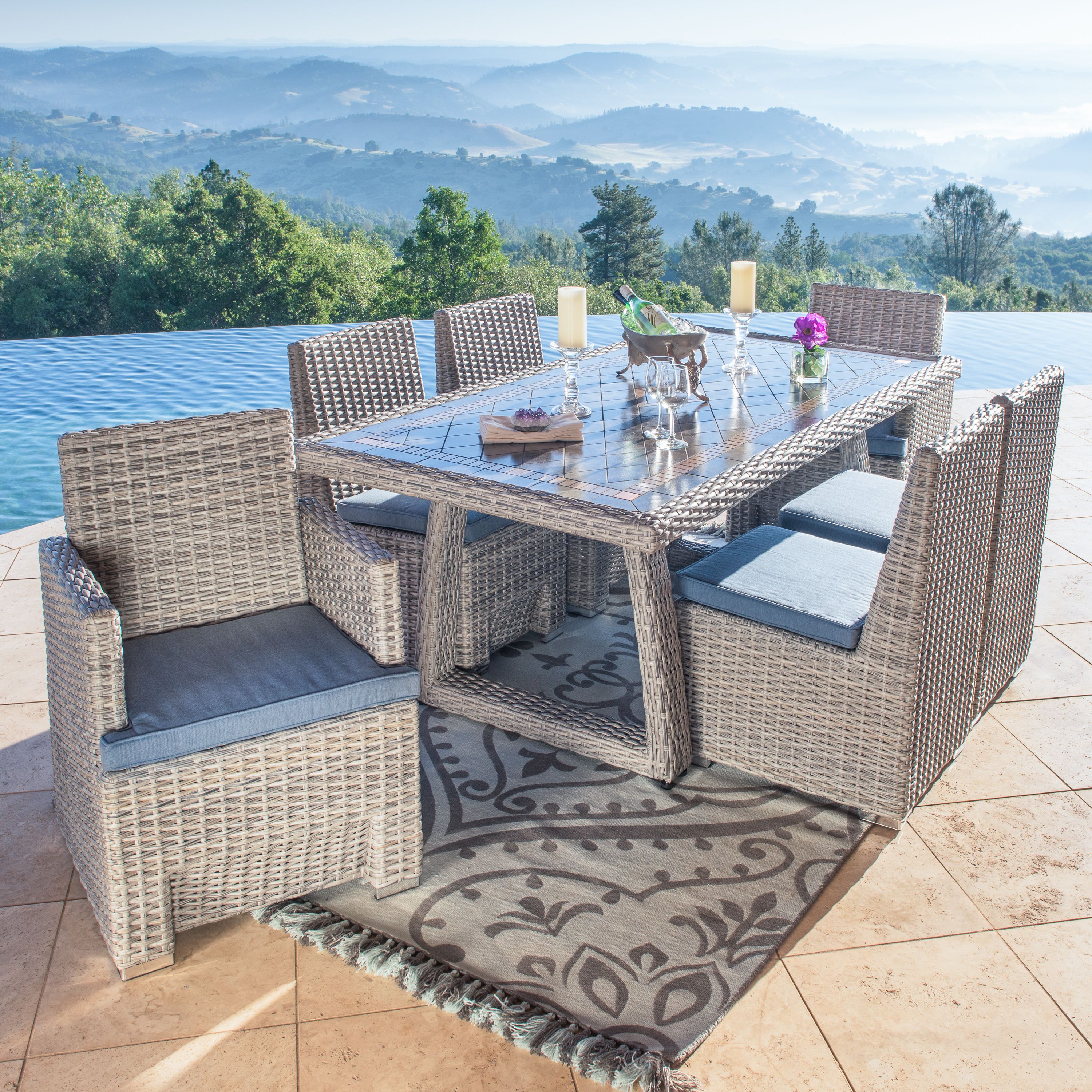Niko 7 Piece Patio Dining Set By Sirio