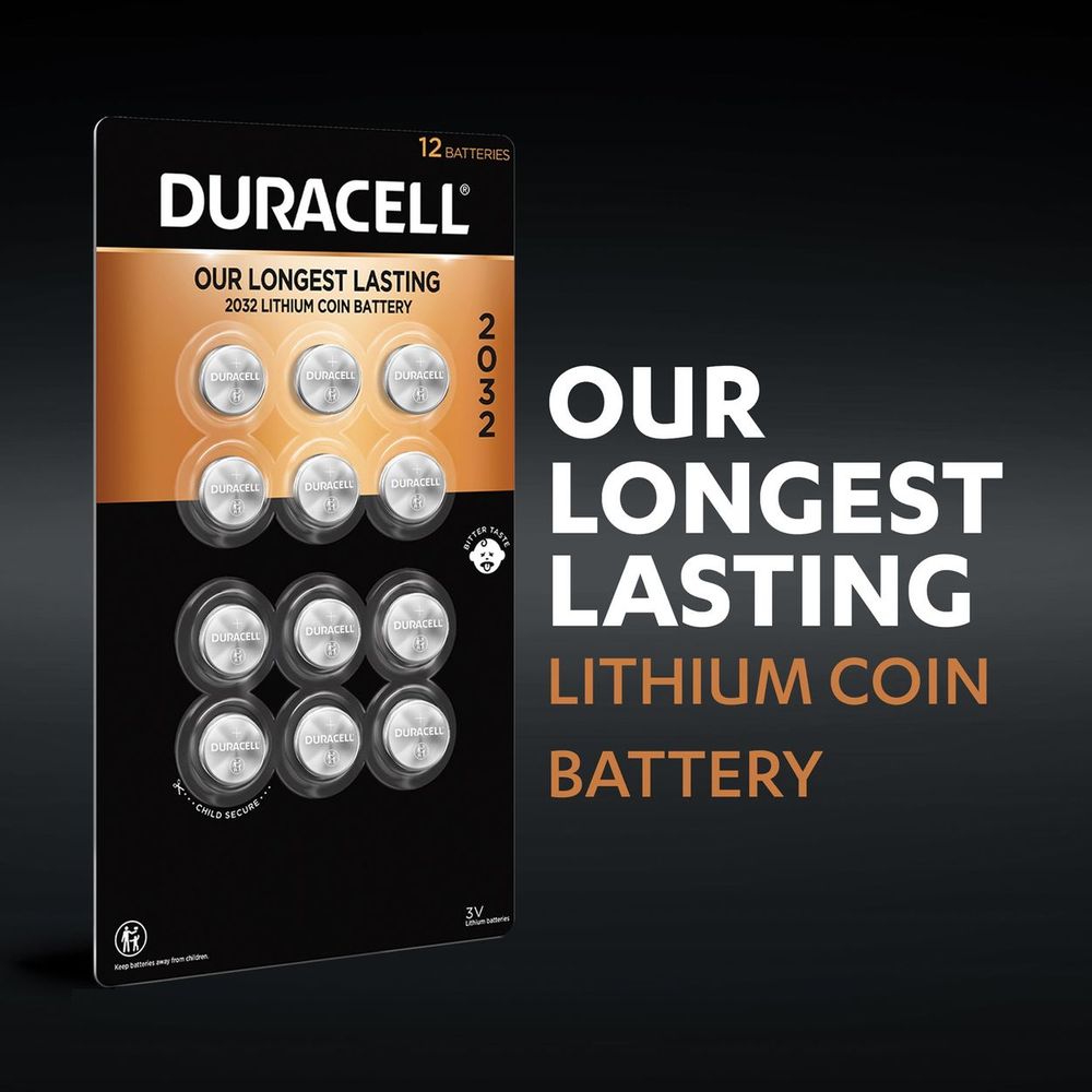 Duracell Lithium 2032 Coin Batteries 12count Expiration 2030 NEW