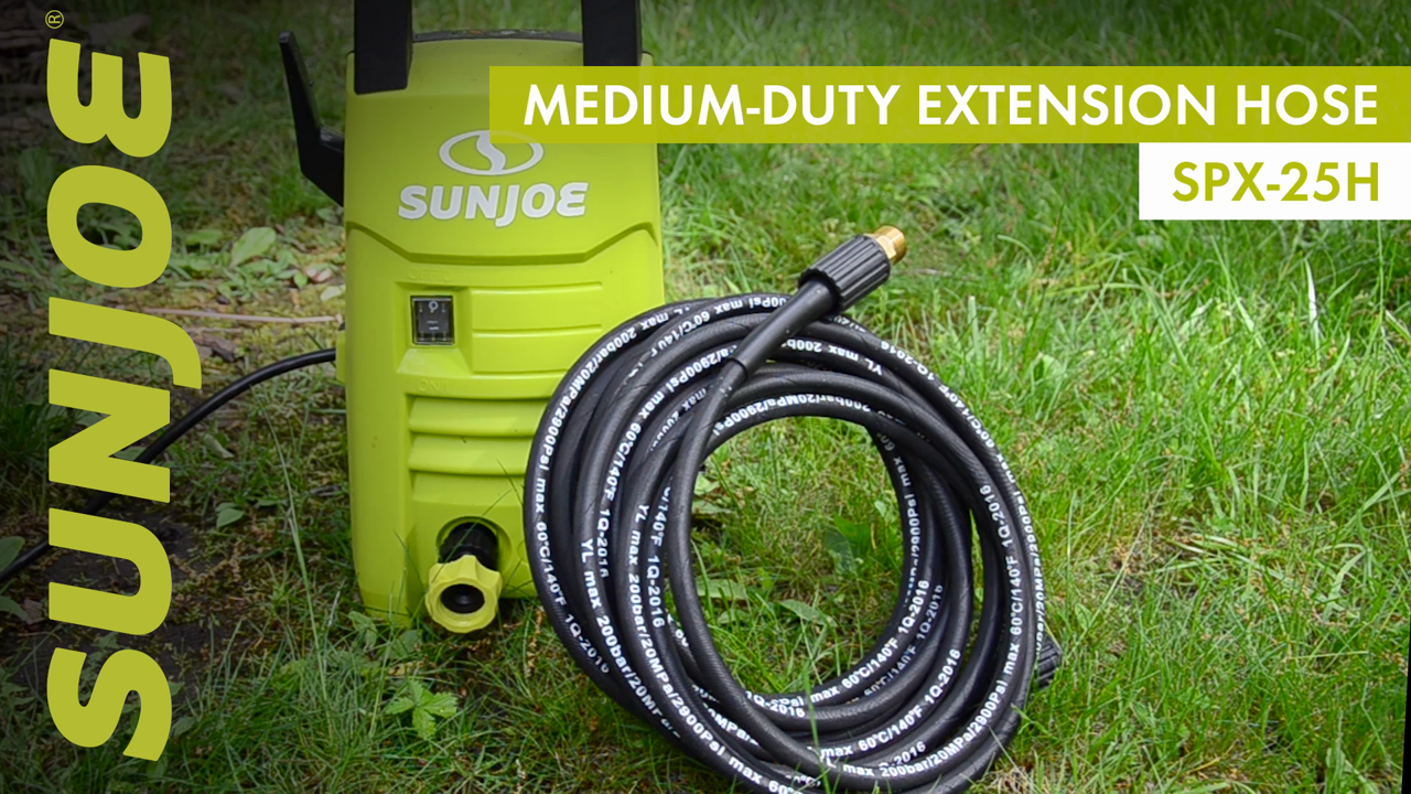 thumbnail video image 2 of Sun Joe 25ft Medium-Duty Pressure Washer Extension Hose for SPX Series & Others, 2 of 8