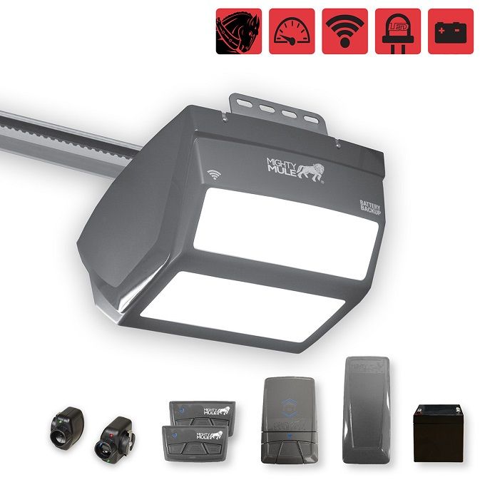 Mighty Mule Smart 1 1 4 Hp Garage Door Opener Works W Alexa