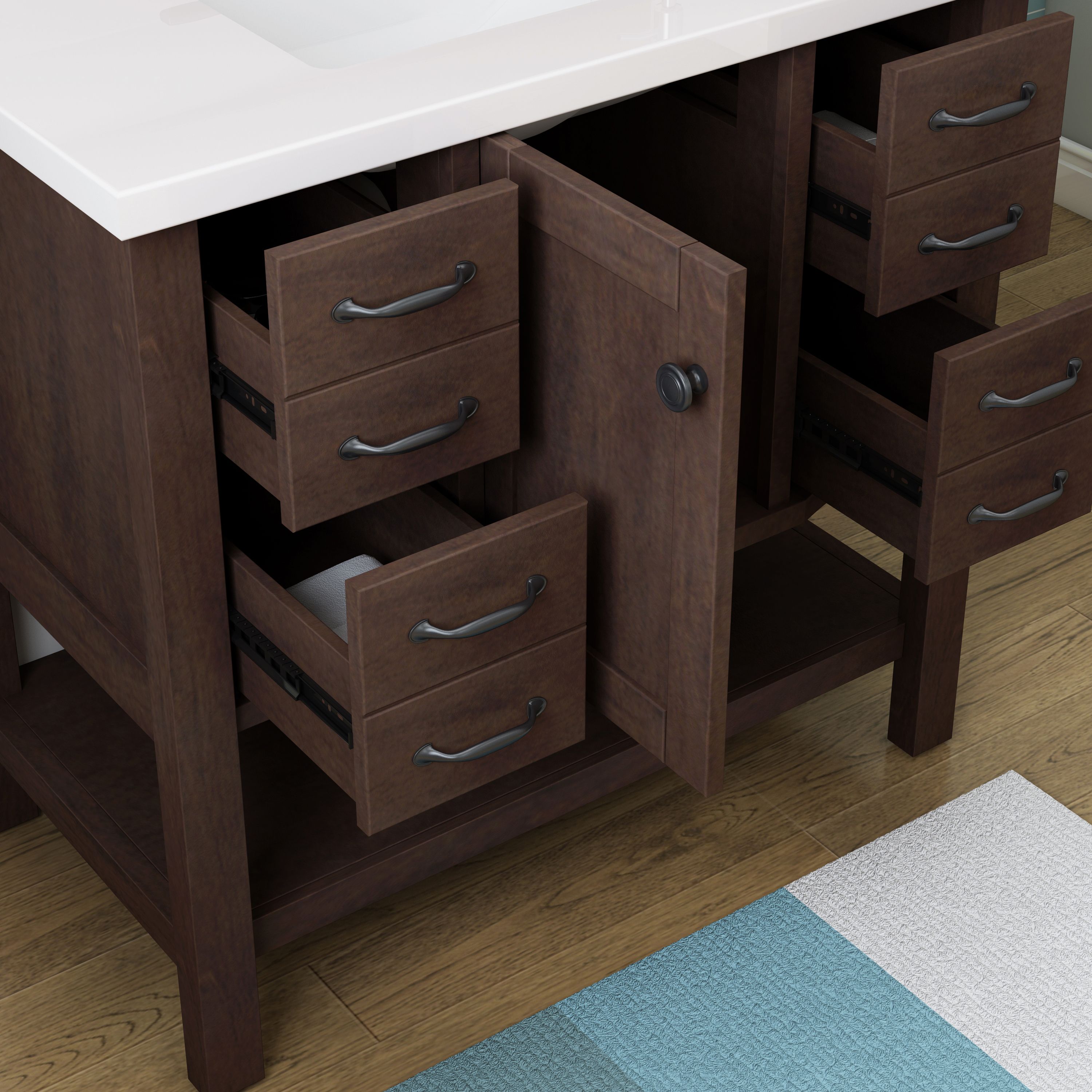 Write A Review About Allen Roth Kingscote 36 In Espresso Single Plenty Of Storage Available