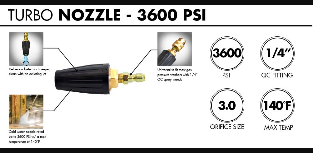 General Pump Rotating Turbo Nozzle 4 0 Orifice 3 650 Psi Model