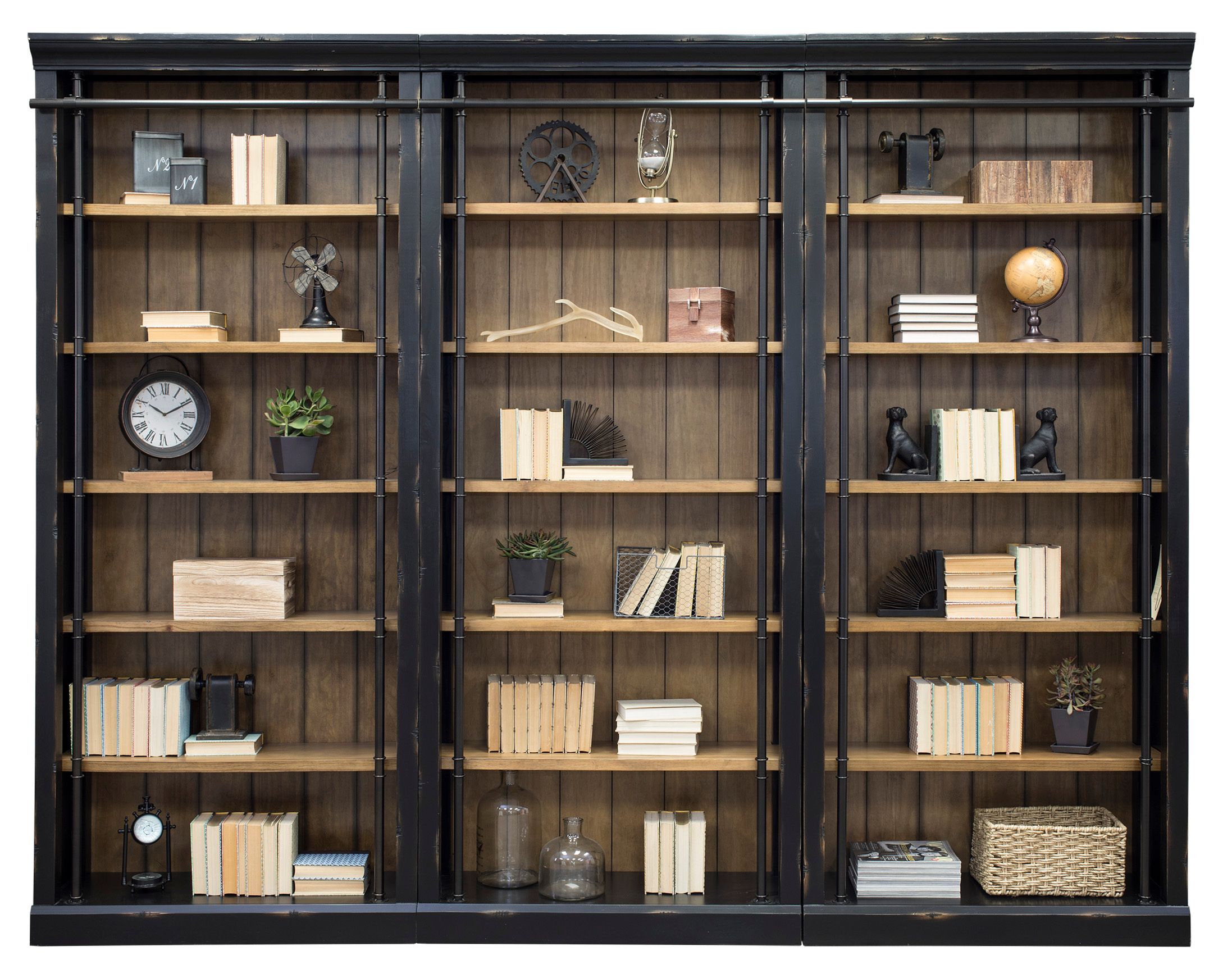 Tuscan 3 Piece Bookcase Wall And Ladder The Tuscan Bookcases And Ladder Will Transform Any Office Or Home Into An Elegant Library That Hold Your Cherished Memories Collections