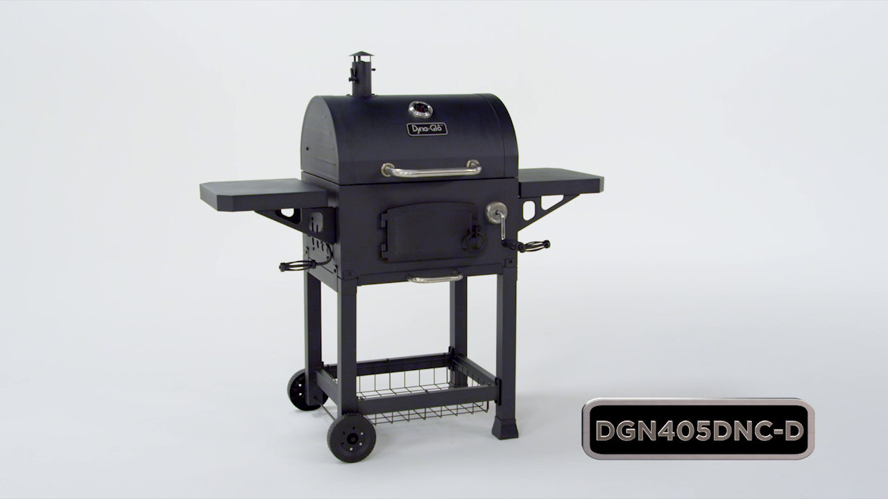 thumbnail video image 2 of Dyna-Glo DGN405DNC-D Heavy-Duty Compact Charcoal Grill, 2 of 11