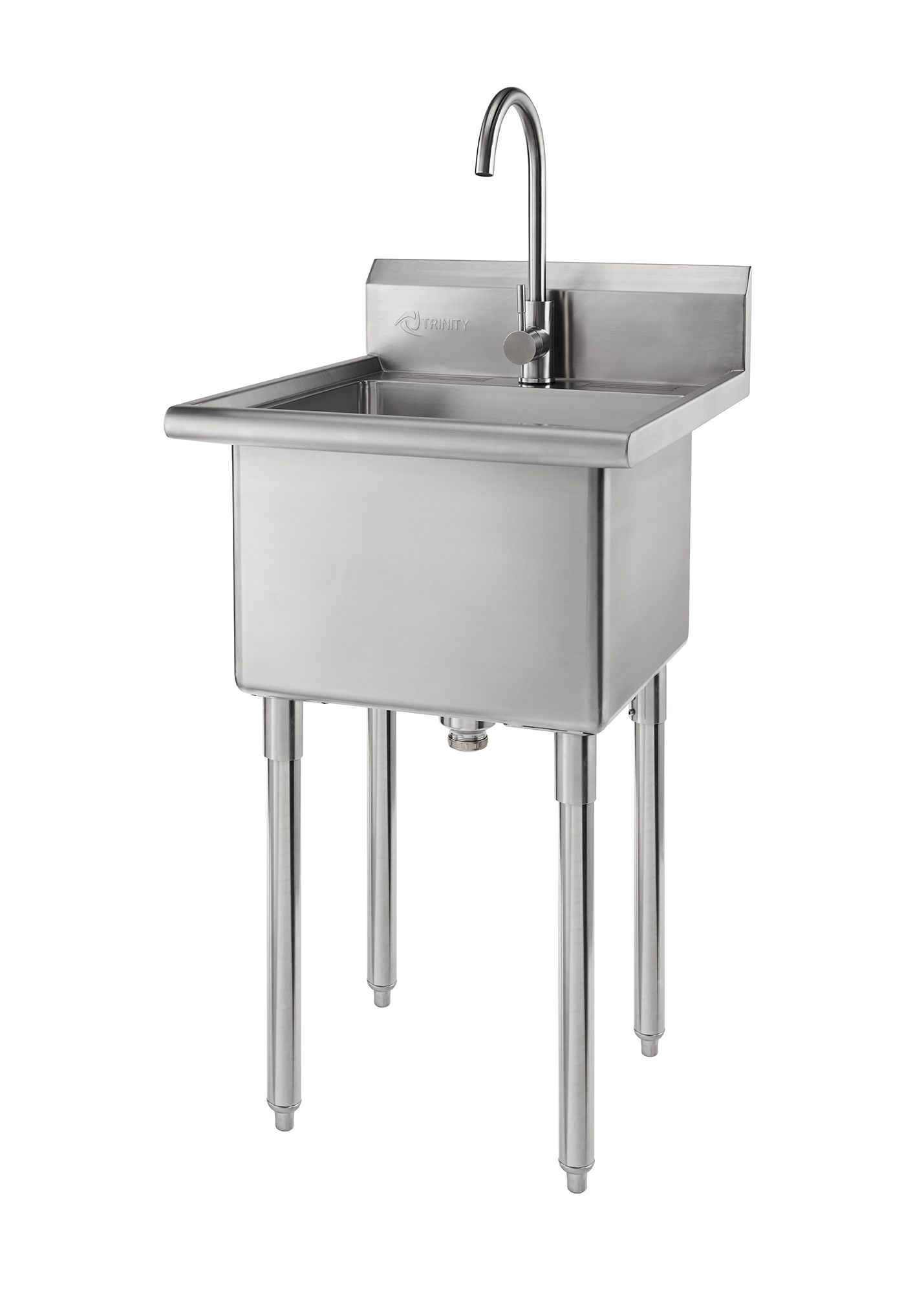 Trinity Stainless Steel Utility Sink With Faucet
