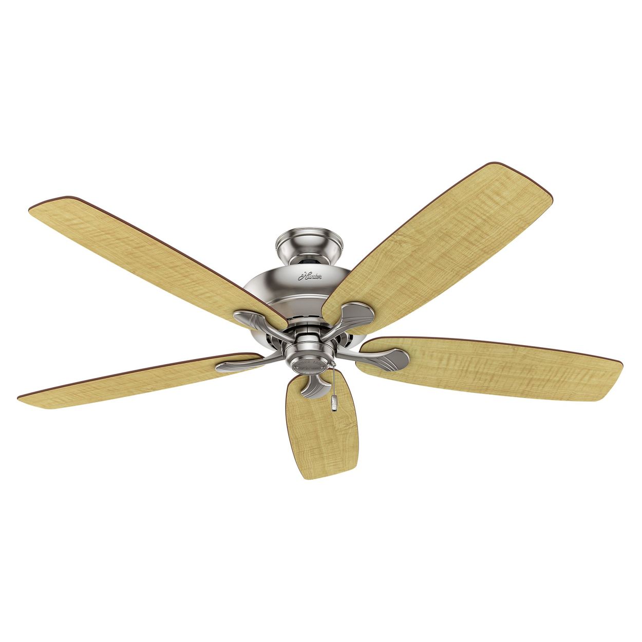 Regalia Ii 60 In Brushed Nickel Led Indoor Ceiling Fan With Light Kit 5 Blade