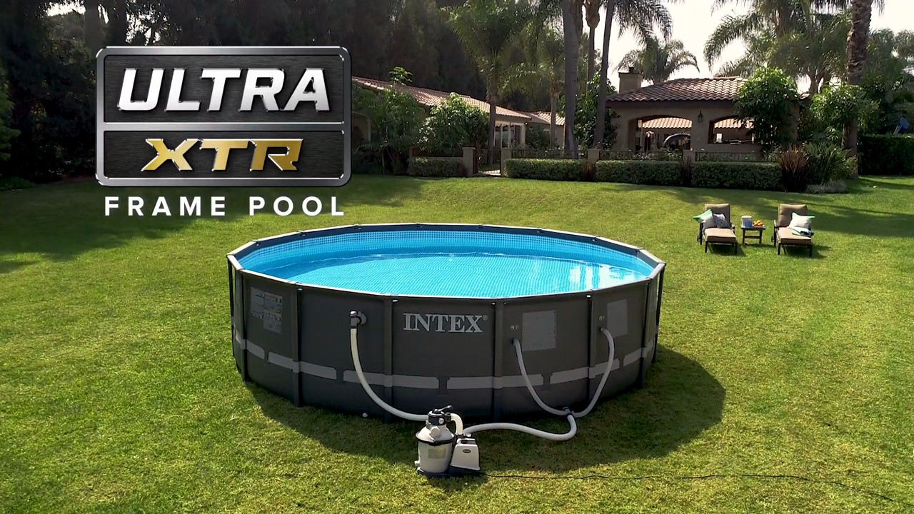 thumbnail video image 2 of INTEX Ultra XTR 18ft x 52in Round Above Ground Pool Set, Sand Filter Pump, 2 of 12