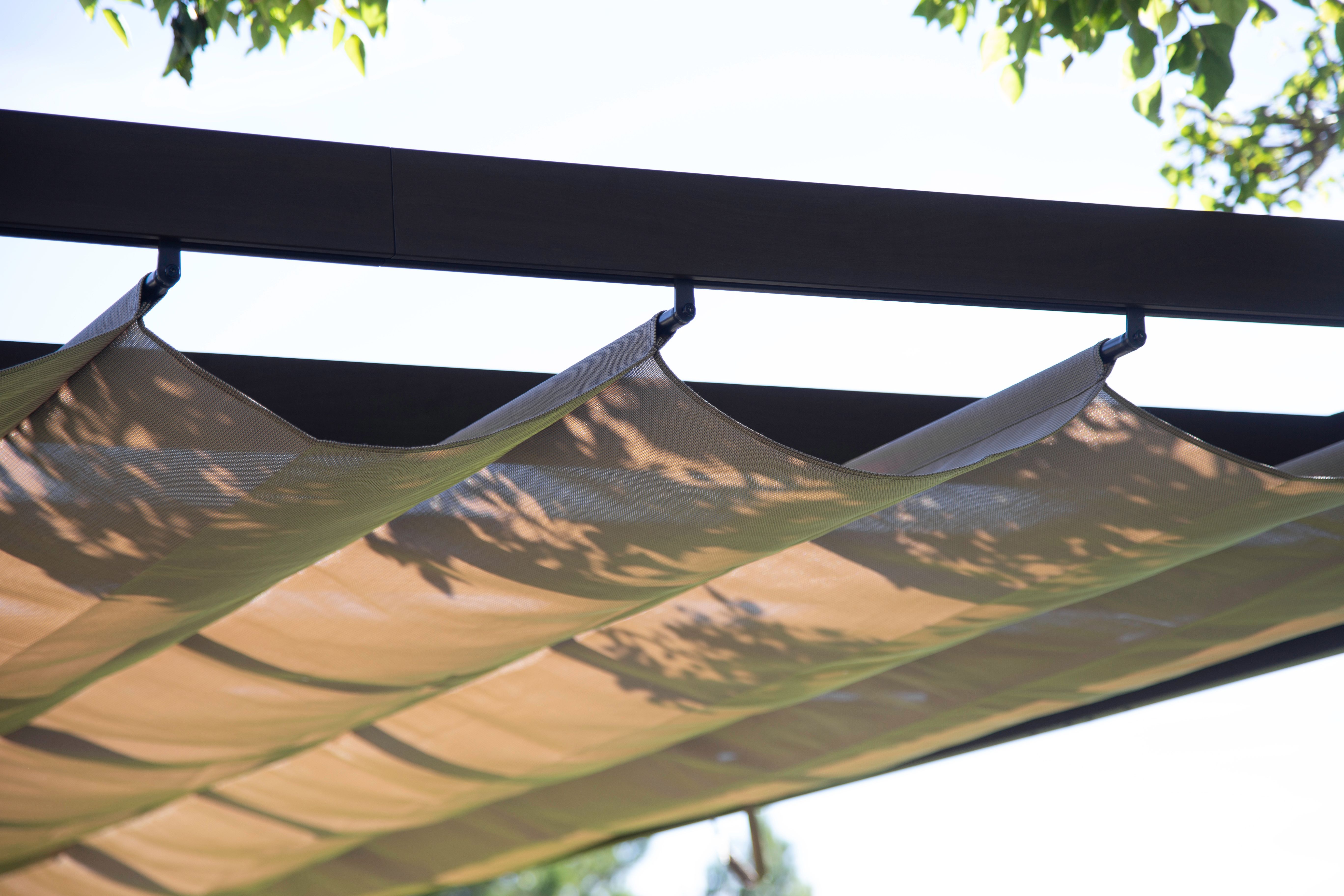 Modena Aluminum Pergola, Manually Operated Convertible Top, 12 x 20 eBay