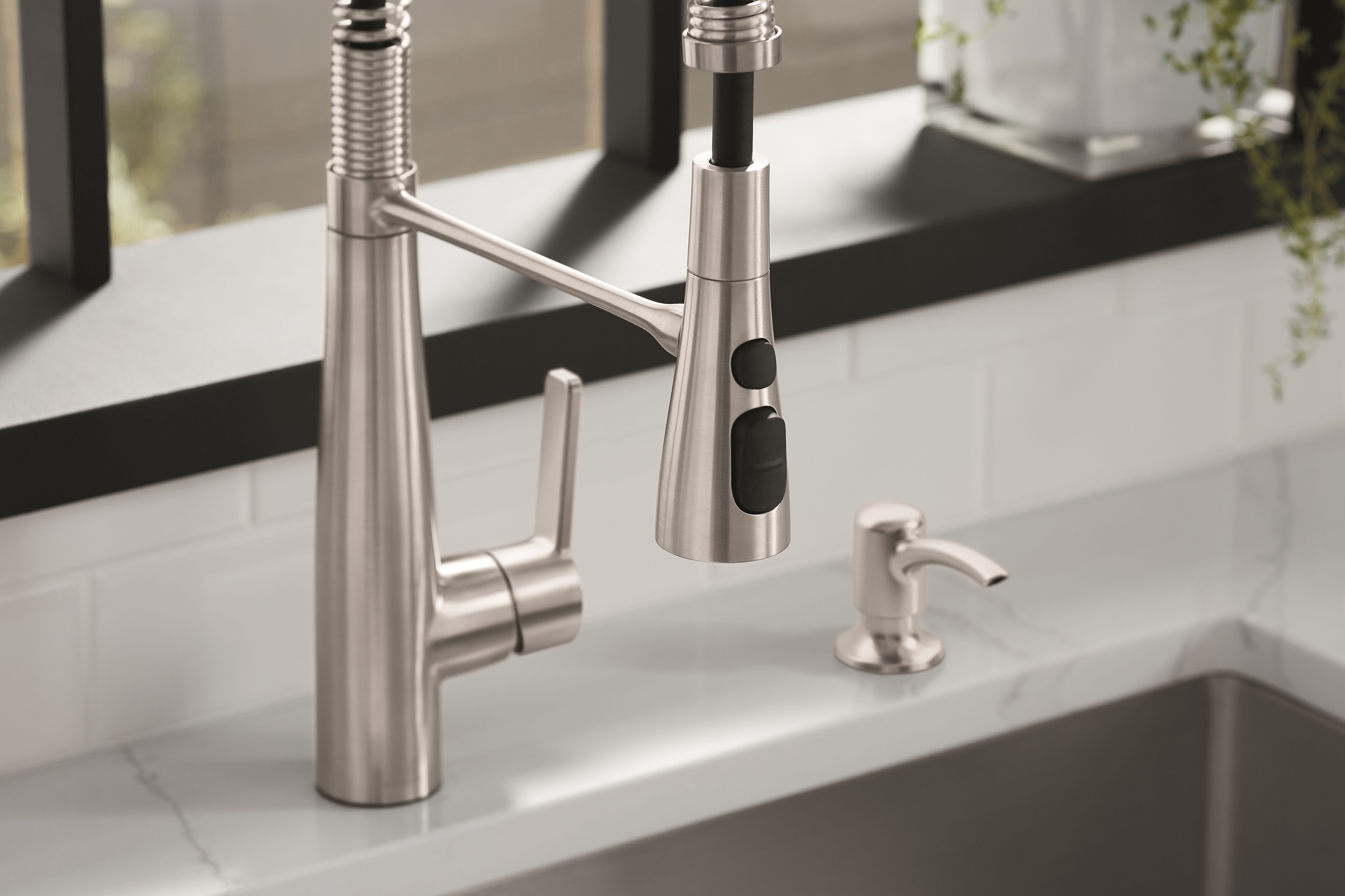 Kohler Semiprofessional Kitchen Faucet with Soap Dispenser eBay