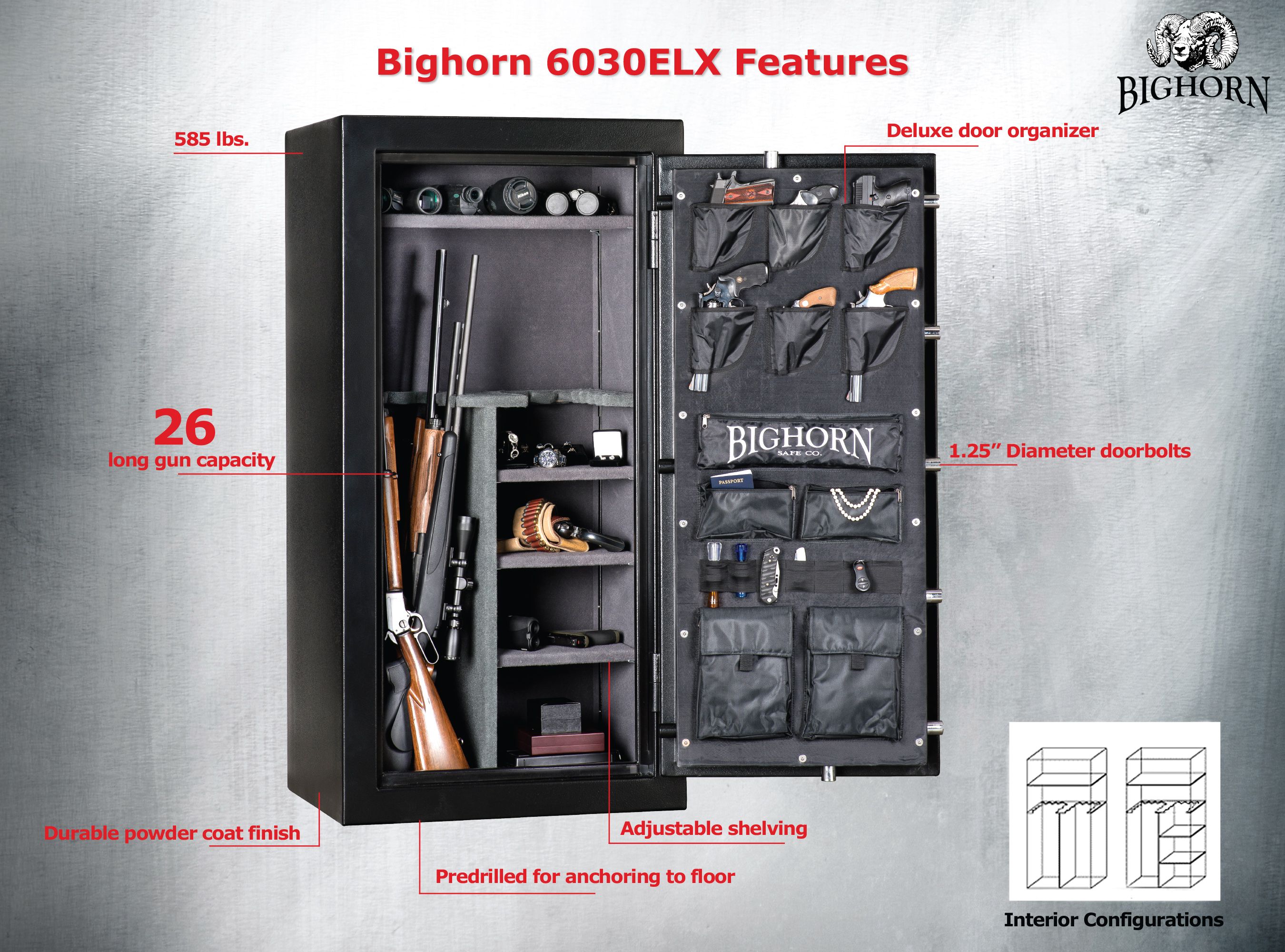 Bighorn 24 Cu Ft Gun Safe, 70 min Fire Protection eBay