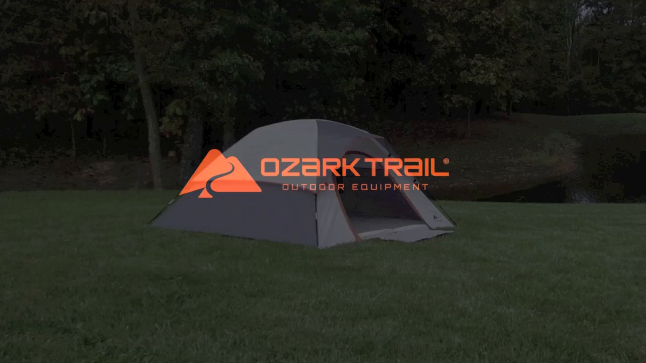 thumbnail video image 2 of Ozark Trail, 7' x 7'  3-Person Camping Dome Tent, 2 of 15