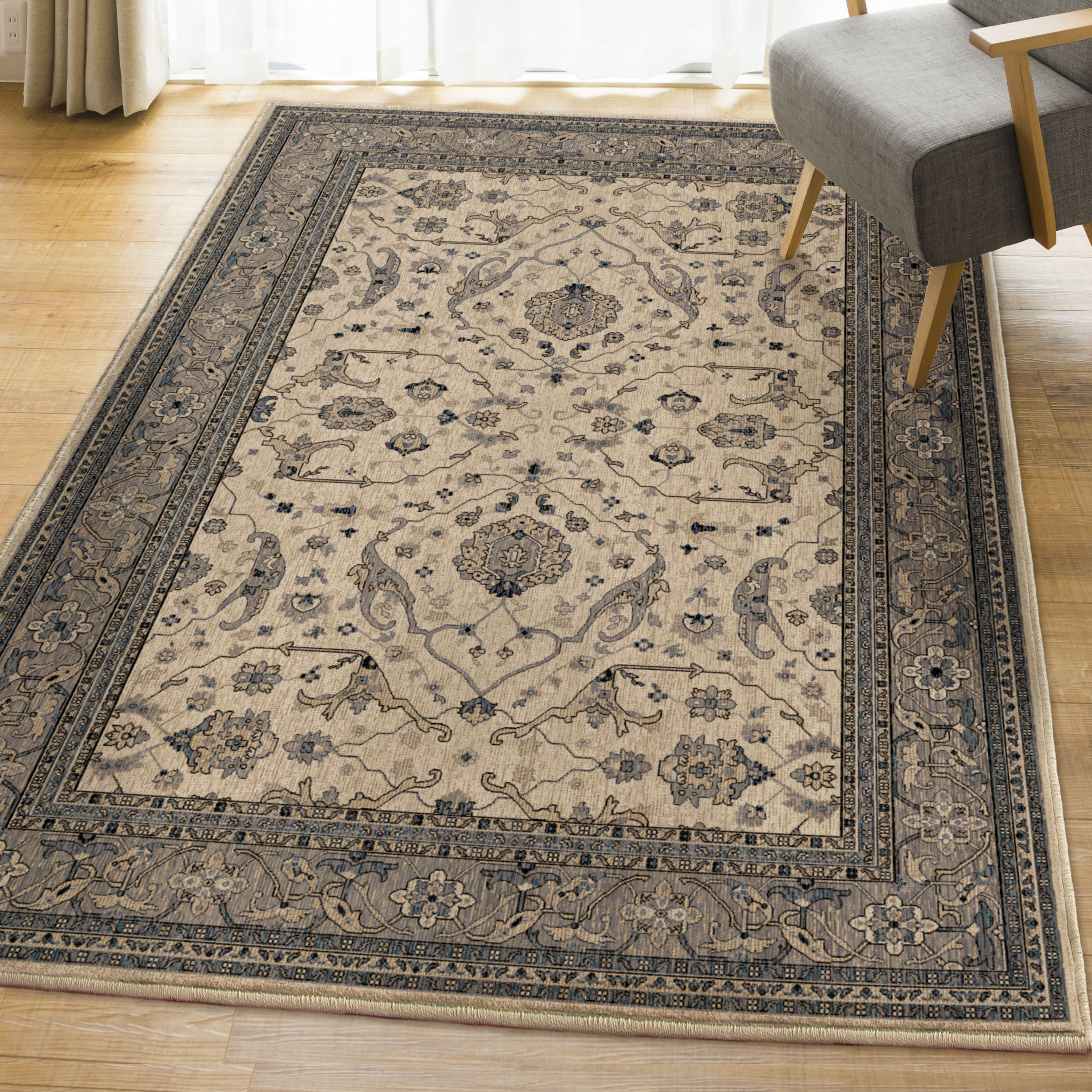 Vintage Treasures Rug Collection Ansley Ivory Note The Digital Images We Display Have Most Accurate Color Possible However Due To Differences In Computer Monitors There May Be Variations