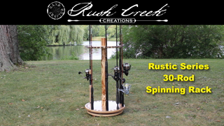 Rush Creek Creations Round Spinning 30 Fishing Rod Rack 