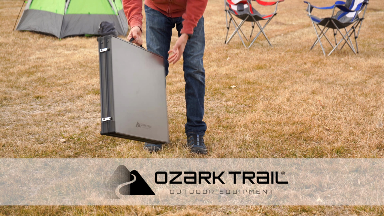 thumbnail video image 3 of Ozark Trail Kitchen Organizer Hardtop Table, Gray, 23 x 20 x 31, 3 of 19