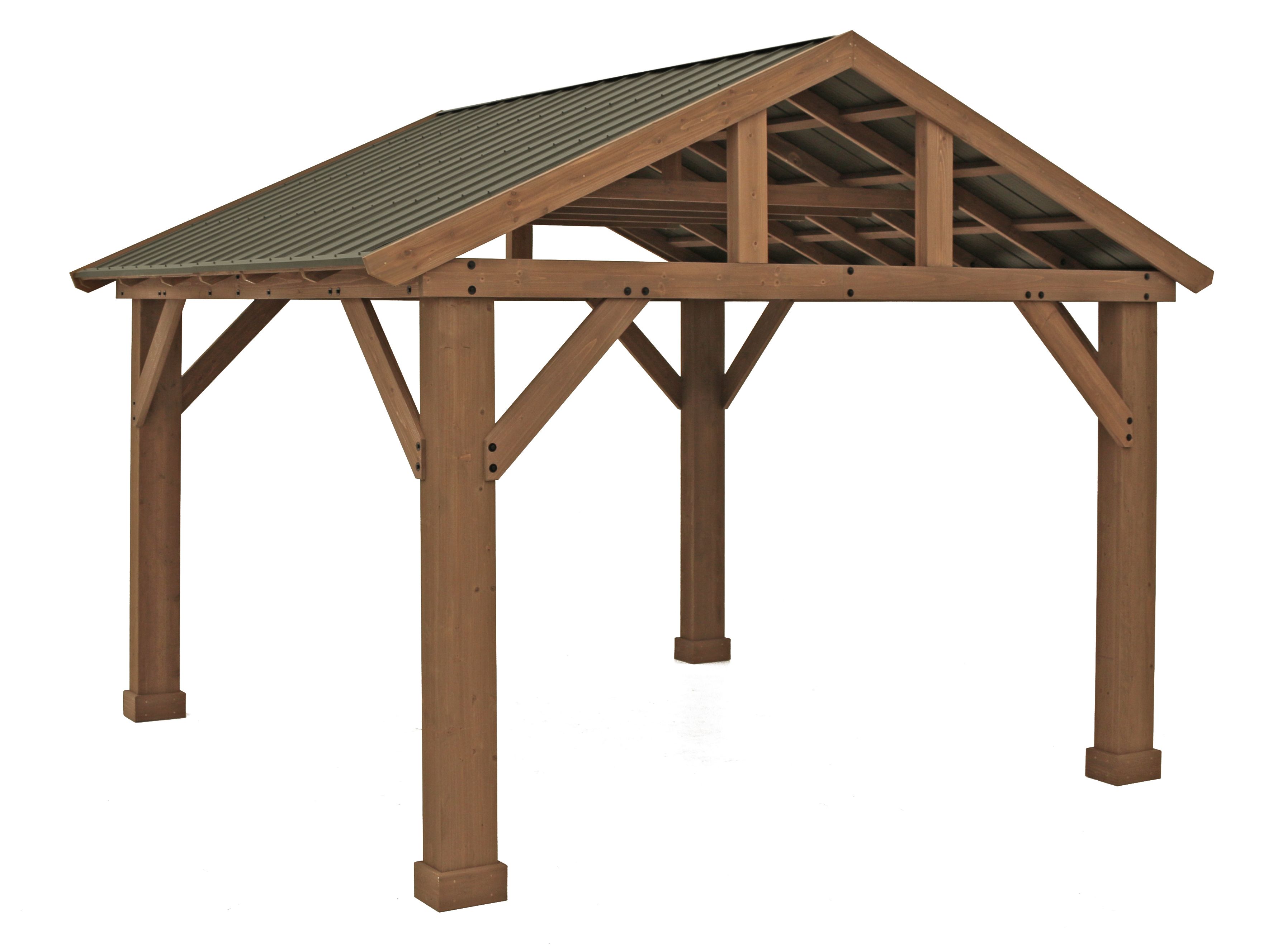 Yardistry 14' x 12' Cedar Pavilion with Aluminum Roof | eBay Yardistry 14' x 12' Cedar Pavilion with Aluminum Roof | eBay on Yardistry Backyard Pavilion id=88265