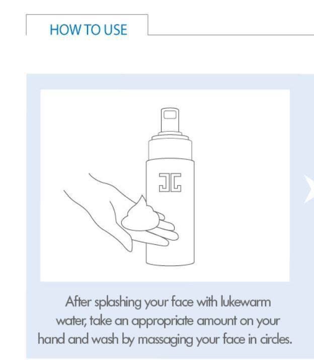 How to use. After splashing your face with lukewarm water, take an appropriate amount on your hand and wash by massaging your face in circles.
