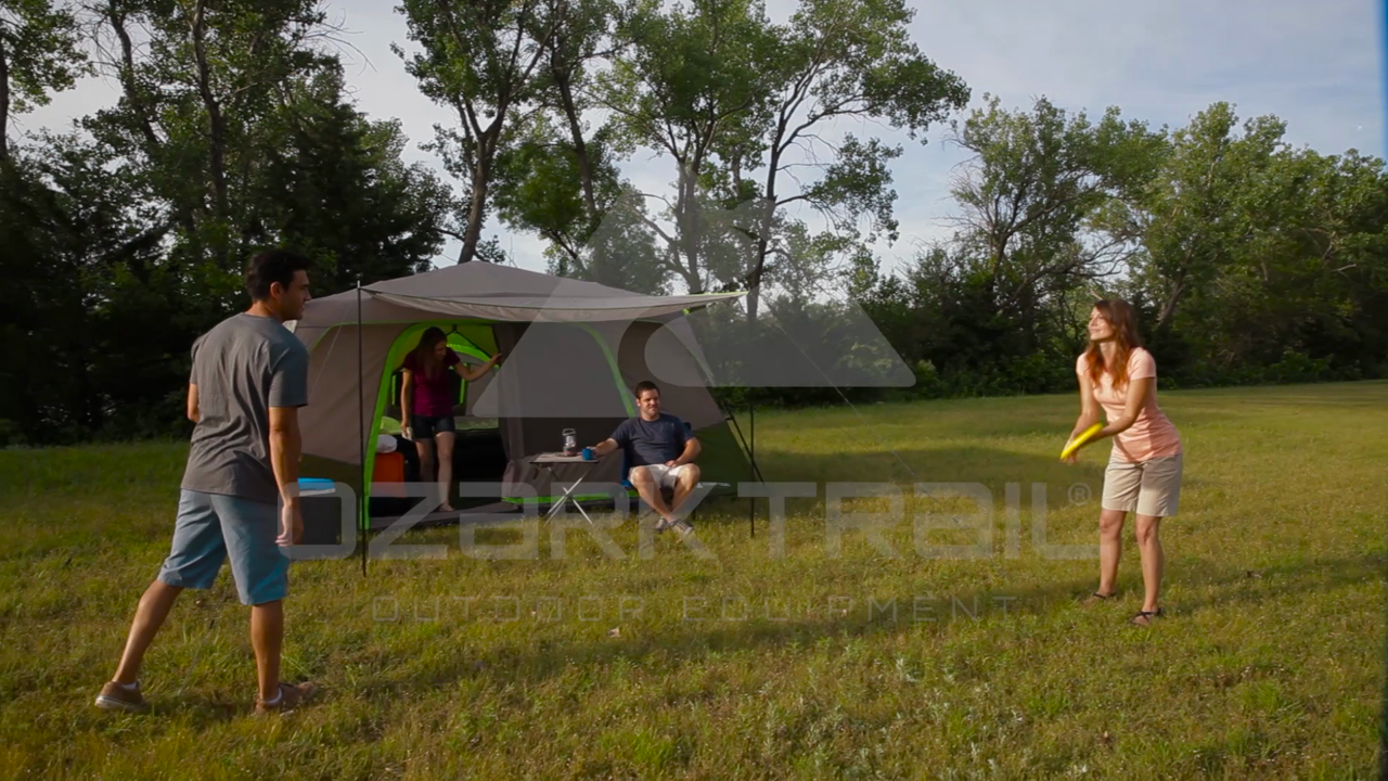 thumbnail video image 2 of Ozark Trail 11-Person Instant Cabin Tent with Private Room, 2 of 8
