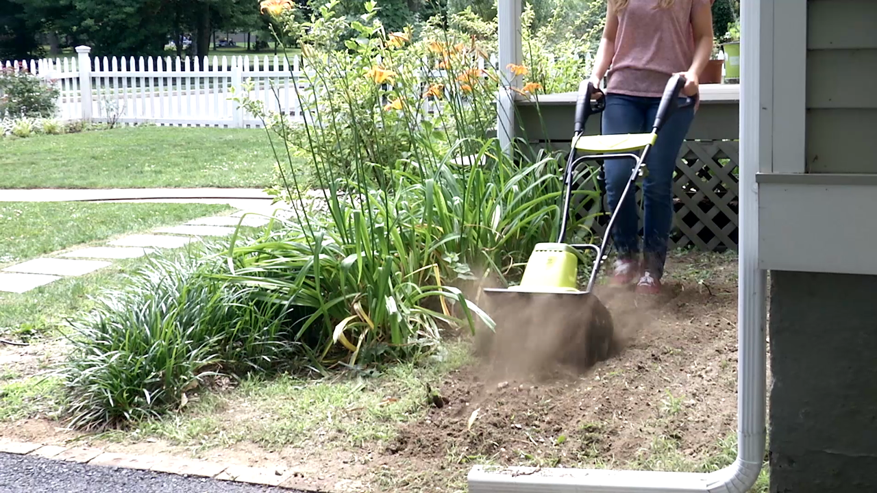 thumbnail video image 2 of Sun Joe Electric Garden Tiller Cultivator, Steel Tines, 12 Amp, 16 Inch, TJ603E, 2 of 11