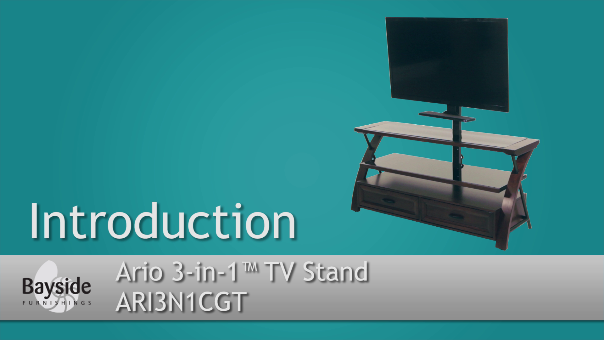 Bayside Furnishings Ario 3 In 1 Tv Stand Ari3n1cgt
