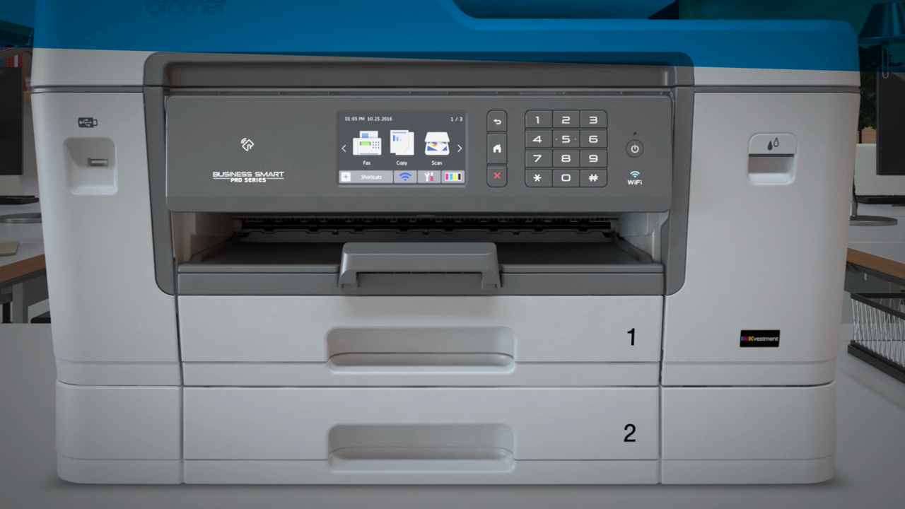 thumbnail video image 2 of Brother MFC-J6935DW INKvestment All-in-One Color Inkjet Printer, Wireless Connectivity, Automatic Duplex Printing, 2 of 10