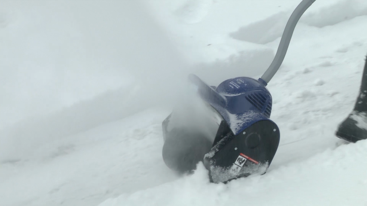 thumbnail video image 2 of Snow Joe 13" 10 Amp Motor Ergonomic Electric Snow Shovel with Headlights, 324E, 2 of 9