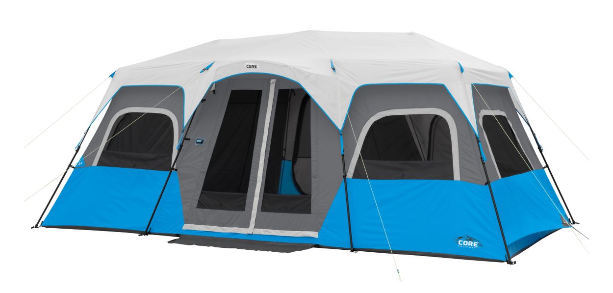 CORE 12 Person Instant Cabin Tent with Built-In LED Lighting System ...