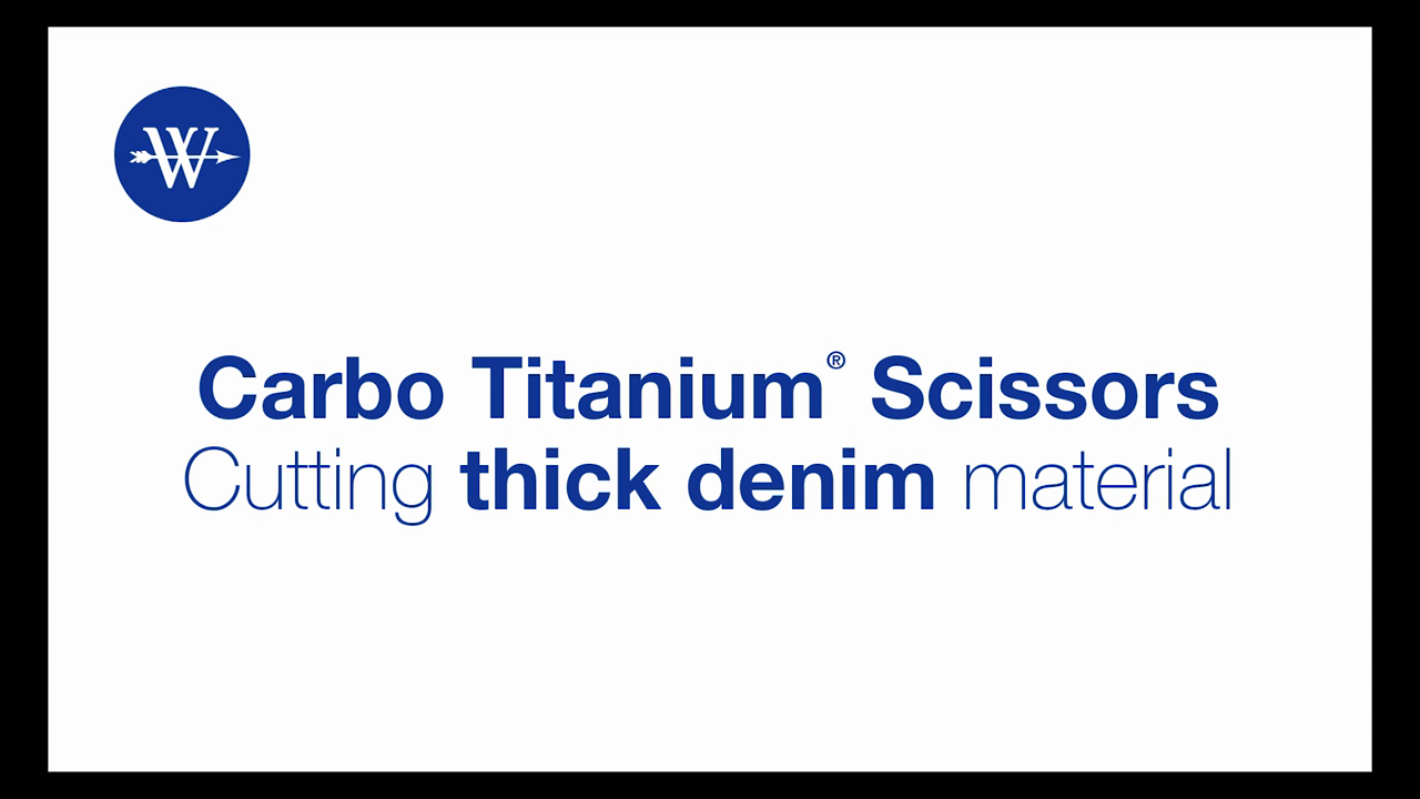 thumbnail video image 2 of Westcott Carbo Titanium Straight Scissors, 8", Straight, for Office, High School Educational Level, White 1-Count, 2 of 12