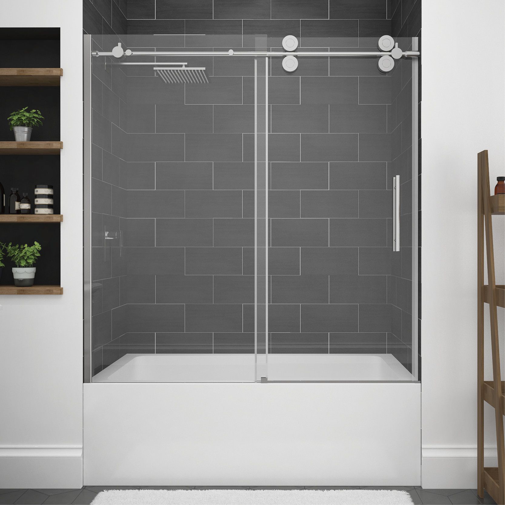 Ove Decors Sydney 46 25 In To 47 75 W Frameless Bypass