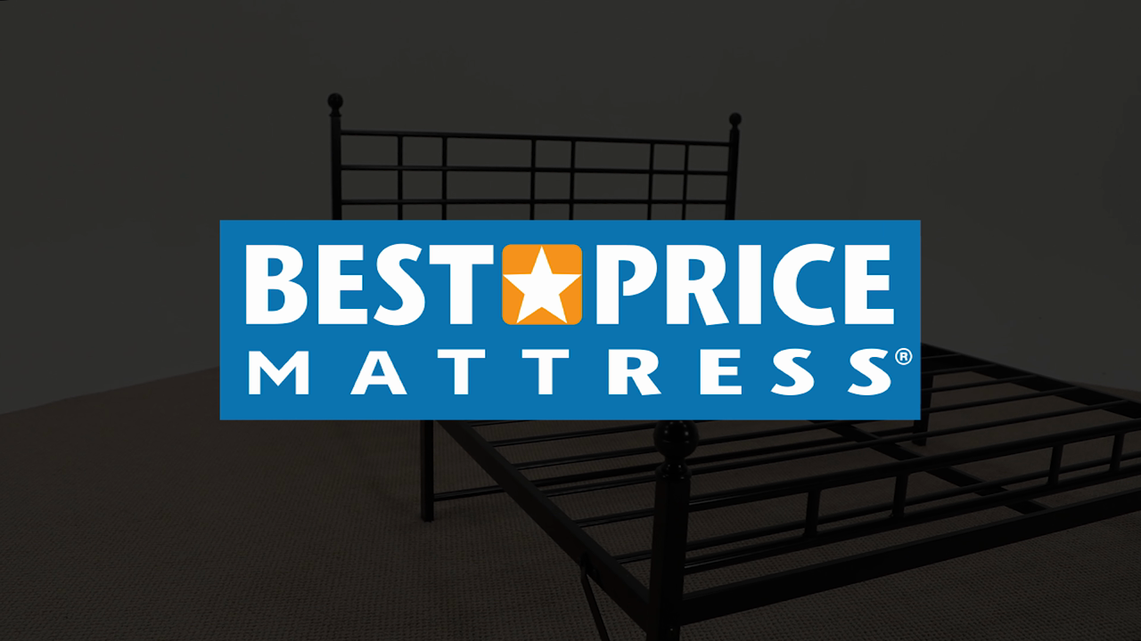 thumbnail video image 2 of Mellow Easy Set-up Steel Platform Bed with Headboard, Queen, 2 of 7