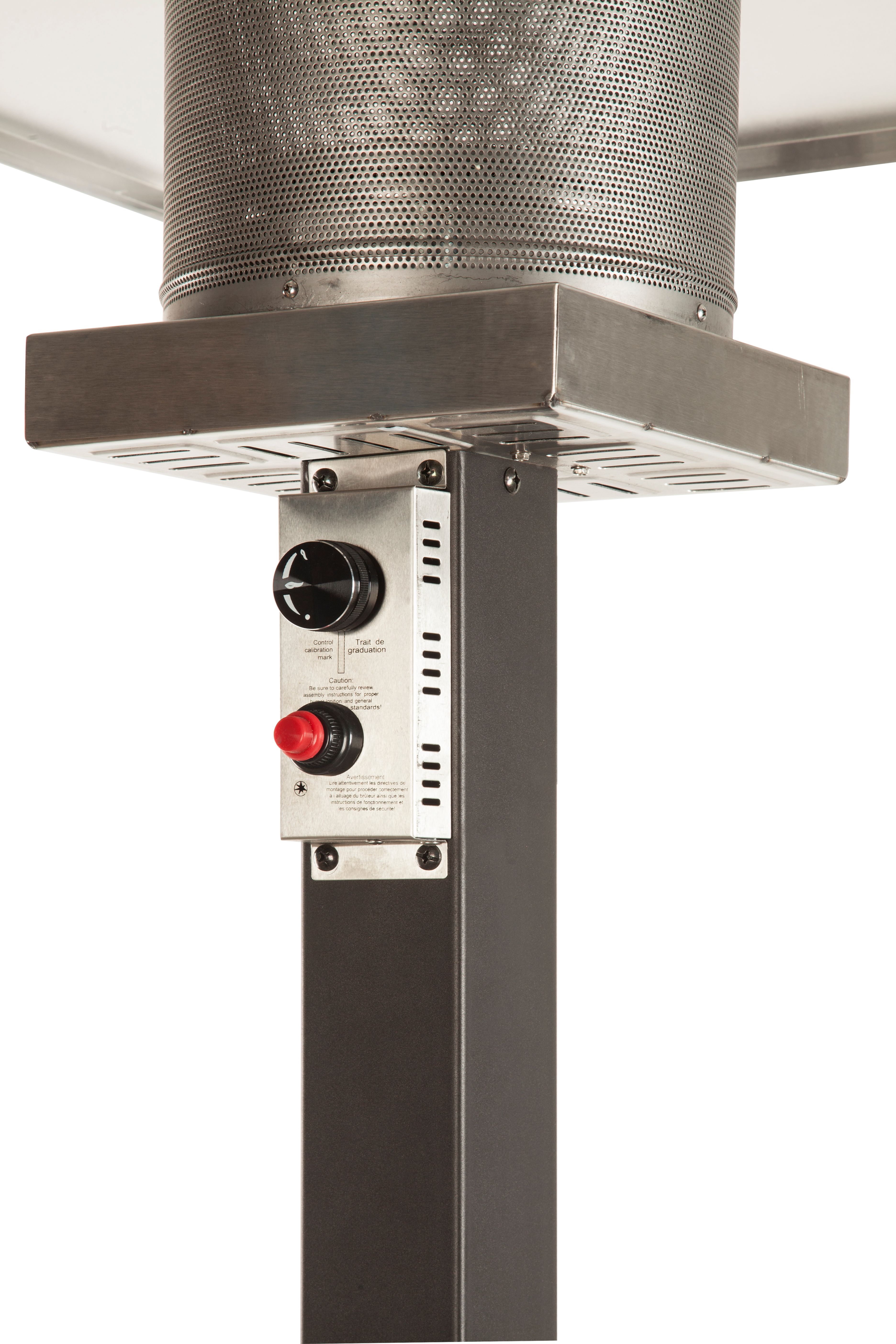 Paramount Mission Square Illuminated Base Propane Patio Heater Construction