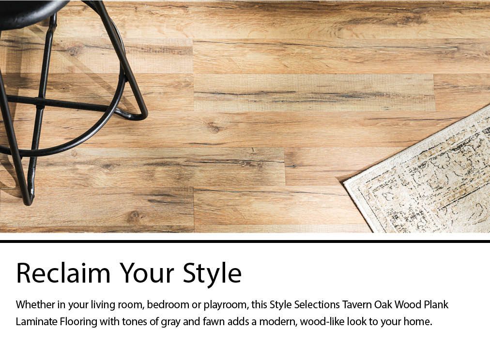 Style Selections Tavern Oak 7 59 In W X 4 23 Ft L Embossed Wood Style Selections Tavern Oak 7 59 In W X