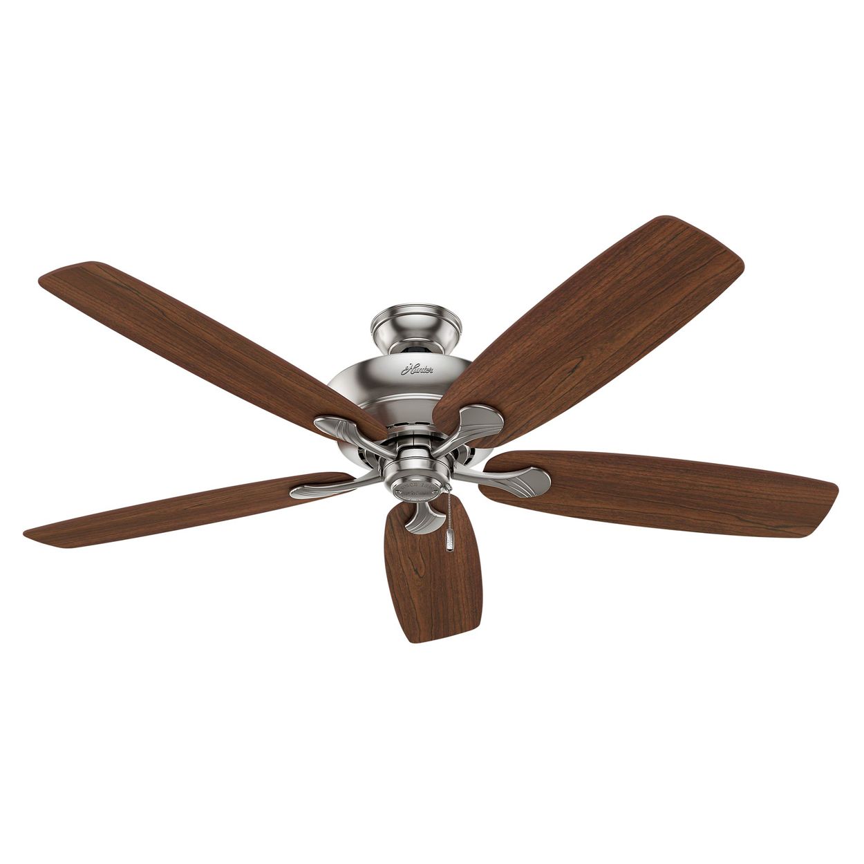 Hunter Regalia Ii 60 In Brushed Nickel Led Indoor Ceiling Fan With