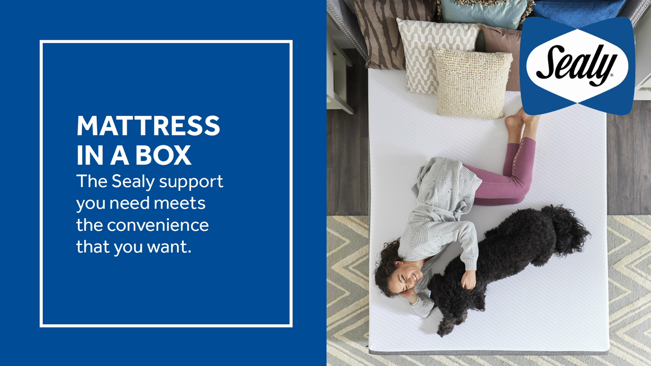 thumbnail video image 2 of Sealy 8" Gel Memory Foam Mattress, King, Medium Firm, 2 of 13