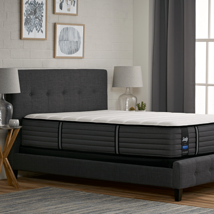 Sealy Sunset Ridge Hybrid Cushion Firm Queen Set 10 Year Limited Warranty Mattress Size Comparison Graphic Specifications Bed Brand Sealy