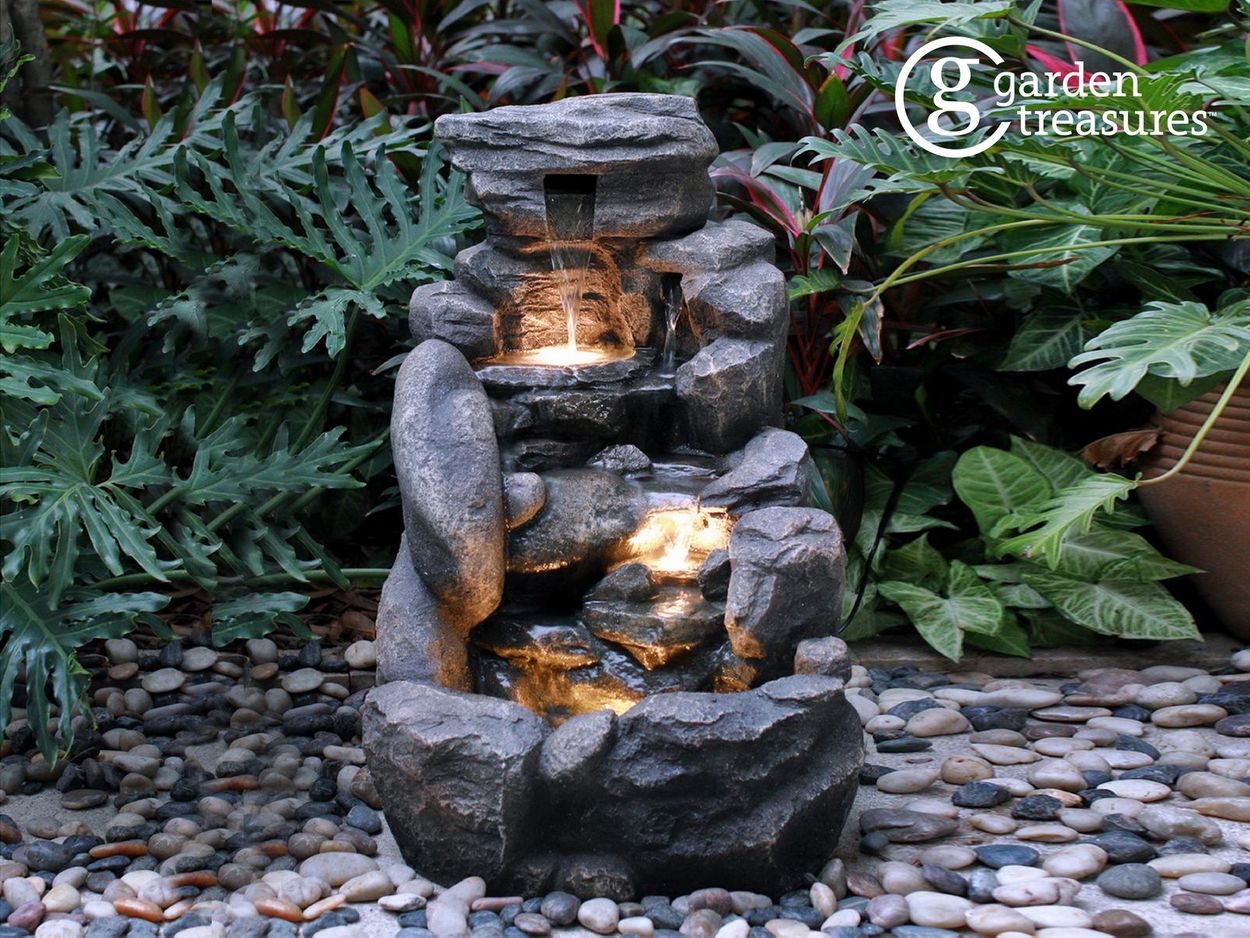Backyard Fountain Lighting - Backyard Ideas