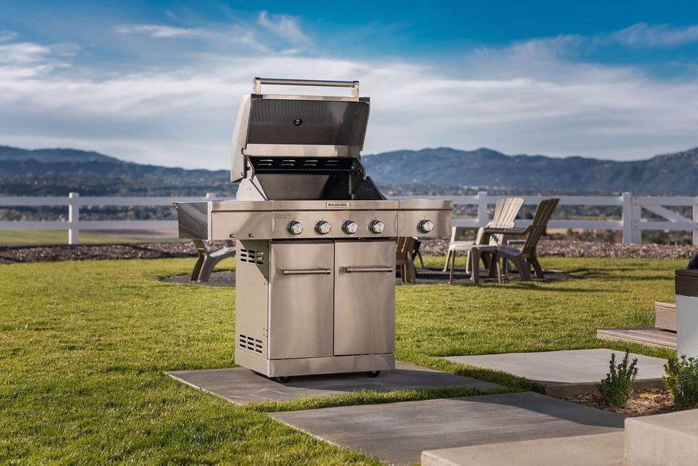 KitchenAid 4burner Gas Grill with Side Burner w/Cover, Model 720 0954G