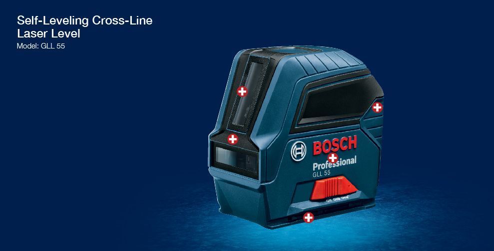 Bosch 40 Ft Red Beam Self Leveling Cross Line Cross Laser Level