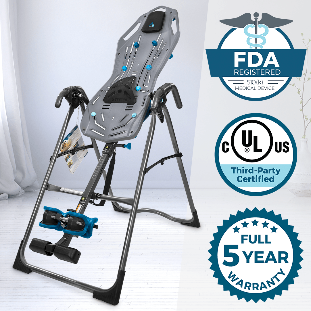 TEETER FITSPINE X1 INVERSION TABLE FLEXTECH BED WITH SUSPENSION SYSTEM