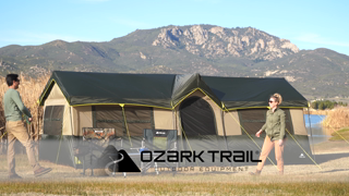Ozark Trail Hazel Creek 12 Person 3-Room Cabin Tent, 20' x 9' x 84", Green - image 2 of 13