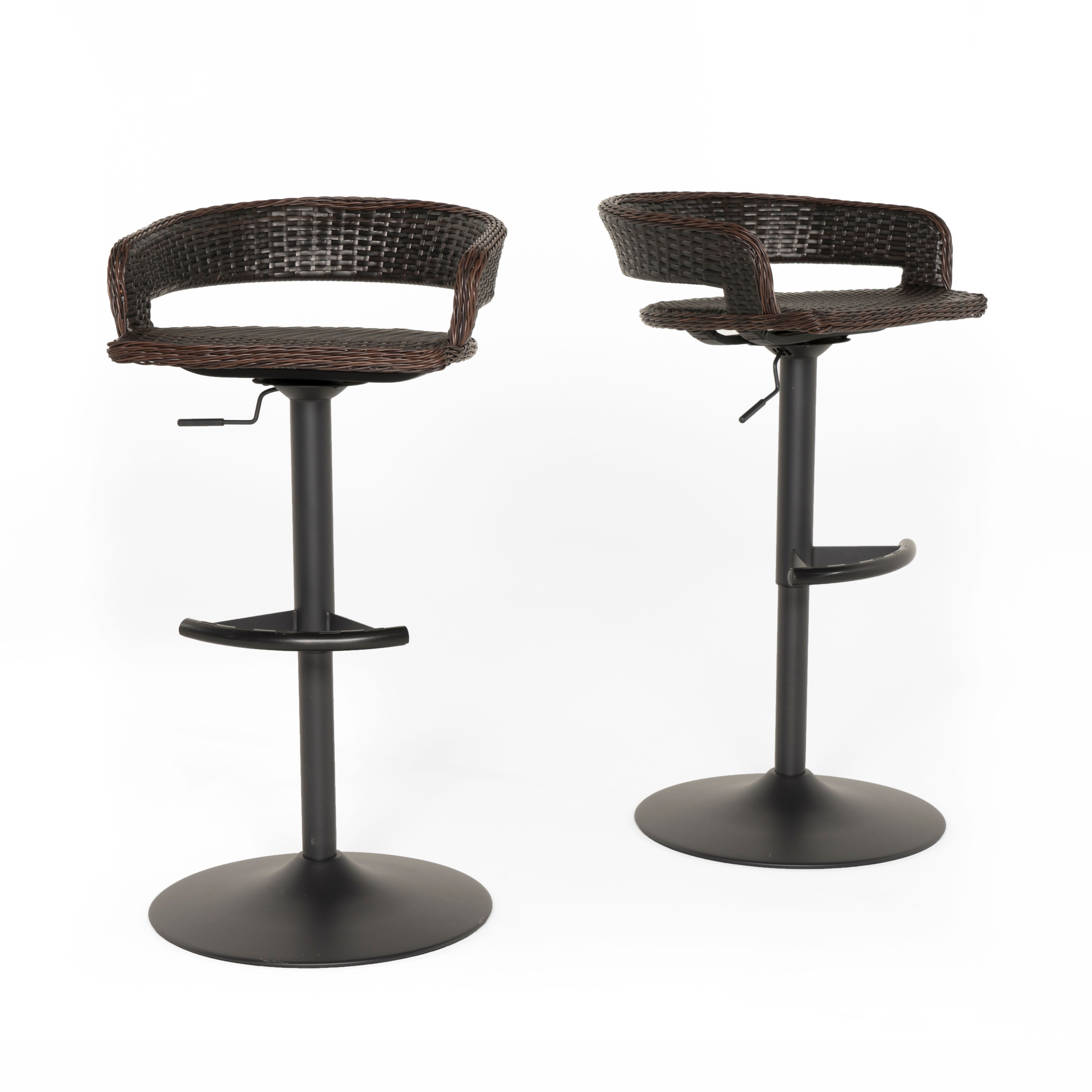 Portofino Comfort Airlift Swivel Barstool 2 Pack Designer Style