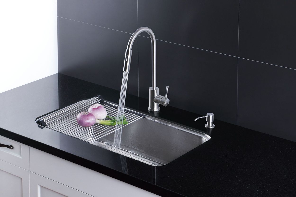 AFA Stainless Single Bowl 33" Dual Mount Kitchen Sink Faucet Combo eBay